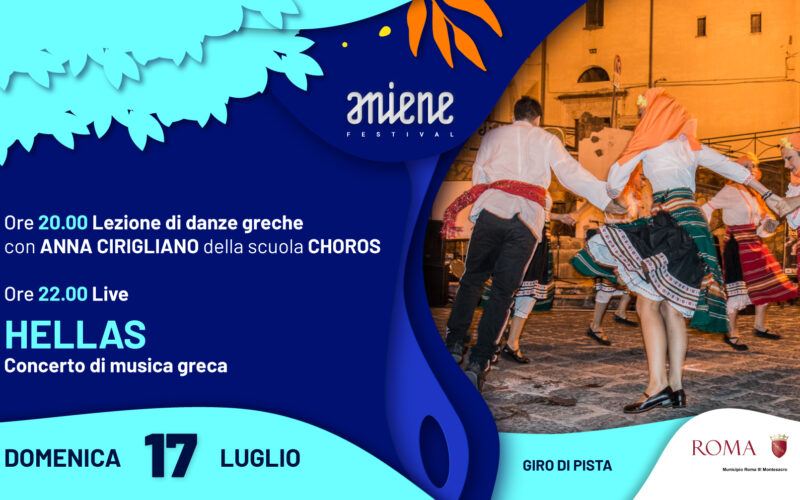 Lezione di danze greche con Choros e concerto Hellas • Aniene Festival 2022